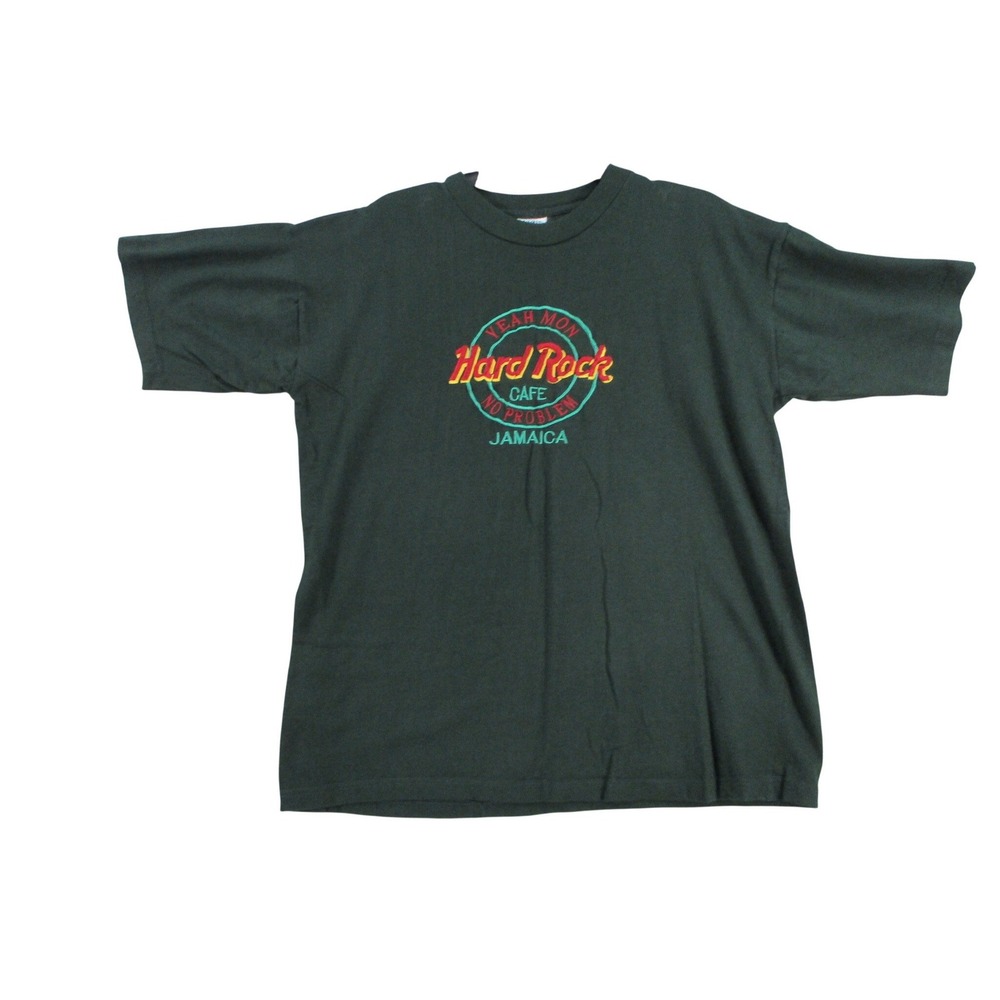 Hard Rock Cafe Jamaica T-Shirt Mens XXL Green Magic Tees Yeah Mon No Problem